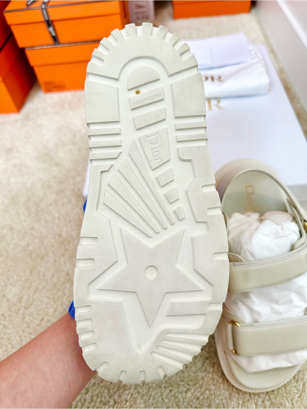 Dior Act-In Sandal White Sport Sandals - Picture 2 of 3